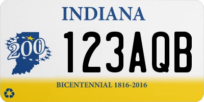 IN license plate 123AQB