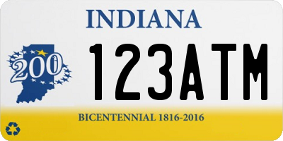 IN license plate 123ATM