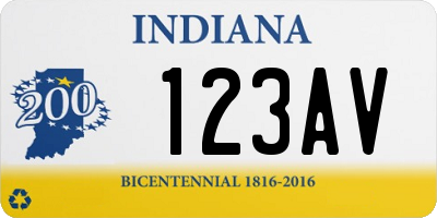 IN license plate 123AV