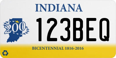 IN license plate 123BEQ