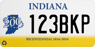 IN license plate 123BKP