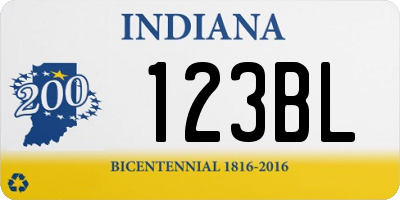 IN license plate 123BL