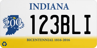 IN license plate 123BLI