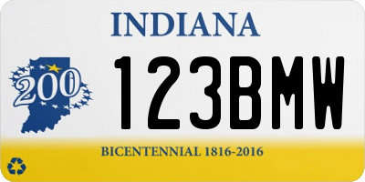 IN license plate 123BMW