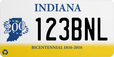 IN license plate 123BNL