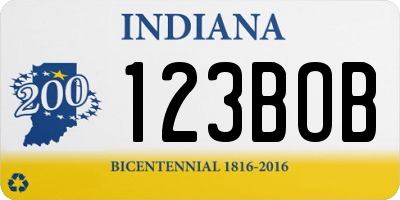 IN license plate 123BOB