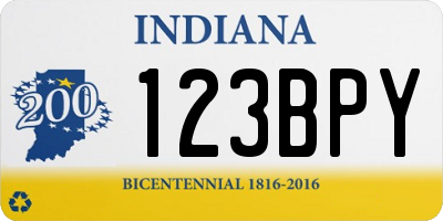 IN license plate 123BPY