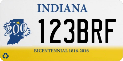 IN license plate 123BRF