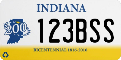 IN license plate 123BSS
