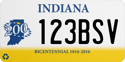 IN license plate 123BSV
