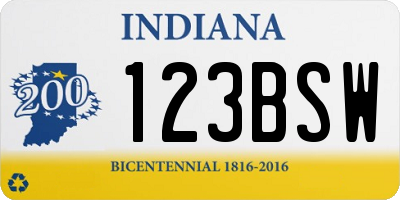IN license plate 123BSW