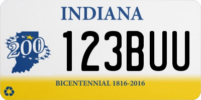 IN license plate 123BUU