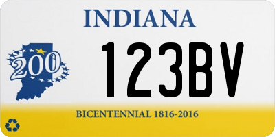 IN license plate 123BV