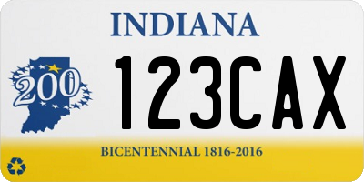 IN license plate 123CAX