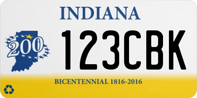 IN license plate 123CBK