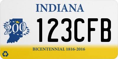IN license plate 123CFB