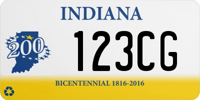 IN license plate 123CG