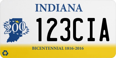 IN license plate 123CIA