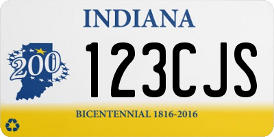 IN license plate 123CJS