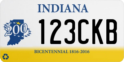 IN license plate 123CKB