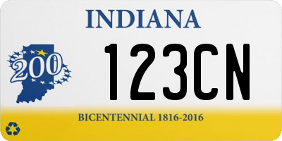 IN license plate 123CN