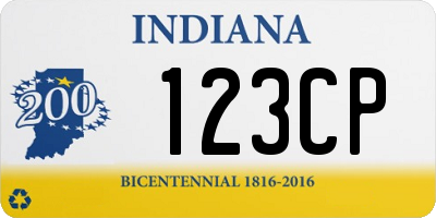 IN license plate 123CP