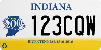 IN license plate 123CQW