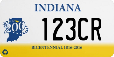 IN license plate 123CR