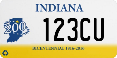 IN license plate 123CU