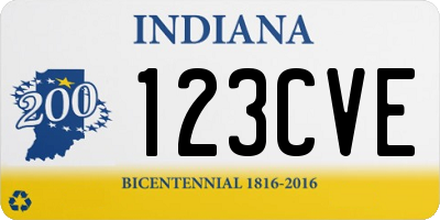 IN license plate 123CVE