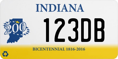 IN license plate 123DB