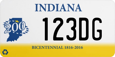 IN license plate 123DG