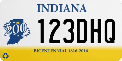 IN license plate 123DHQ