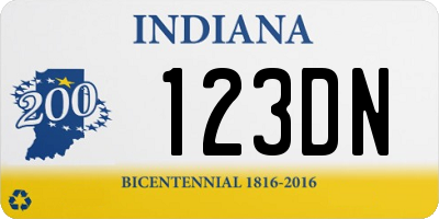 IN license plate 123DN