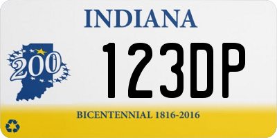 IN license plate 123DP