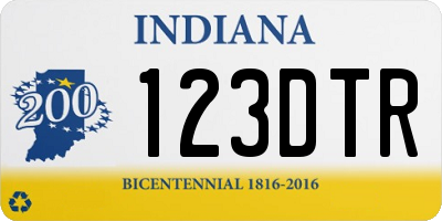 IN license plate 123DTR