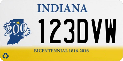 IN license plate 123DVW
