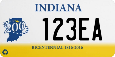 IN license plate 123EA