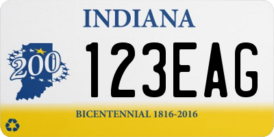 IN license plate 123EAG