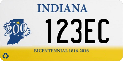 IN license plate 123EC