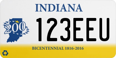 IN license plate 123EEU