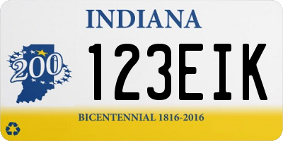 IN license plate 123EIK