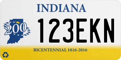 IN license plate 123EKN