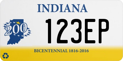 IN license plate 123EP