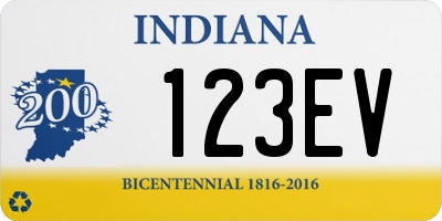 IN license plate 123EV