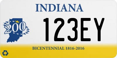 IN license plate 123EY