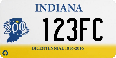 IN license plate 123FC