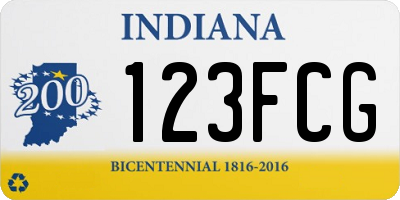 IN license plate 123FCG