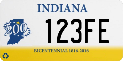 IN license plate 123FE