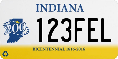 IN license plate 123FEL